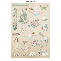 Wonderland - Stamperia Junk Journal Stickers, Cut-outs & Backgrounds