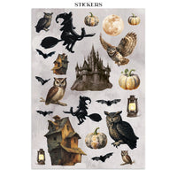 Halloween - Stamperia Printed Art Junk Journal: Stickers, Cut-Outs, Backgrounds