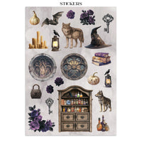 Halloween - Stamperia Printed Art Junk Journal: Stickers, Cut-Outs, Backgrounds