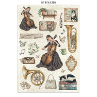 Symphony - Printed Art Junk Journal - Stickers, Cut-Outs, Backgrounds