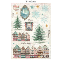 Winter Magic - Printed Art Junk Journal: Stickers, Cut-Outs, Backgrounds For Art And Craft