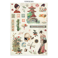 Oriental Garden - Stamperia Printed Art Junk Journal: Stickers, Cut-Outs, Backgrounds