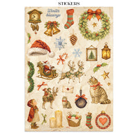 Silent Night - Printed Art Junk Journal: Stickers, Cut-Outs, Backgrounds For Art And Craft