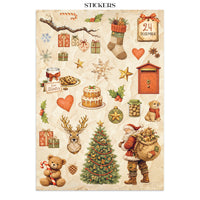 Silent Night - Printed Art Junk Journal: Stickers, Cut-Outs, Backgrounds For Art And Craft