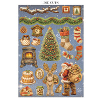 Silent Night - Printed Art Junk Journal: Stickers, Cut-Outs, Backgrounds For Art And Craft
