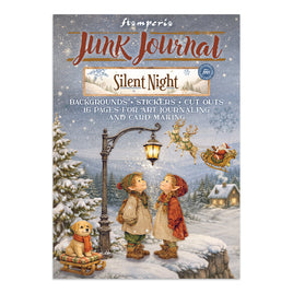 Silent Night - Printed Art Junk Journal: Stickers, Cut-Outs, Backgrounds For Art And Craft