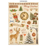 Silent Night - Printed Art Junk Journal: Stickers, Cut-Outs, Backgrounds For Art And Craft