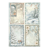 White Christmas - Printed Art Junk Journal: Stickers, Cut-Outs, Backgrounds For Art And Craft