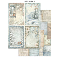 White Christmas - Printed Art Junk Journal: Stickers, Cut-Outs, Backgrounds For Art And Craft