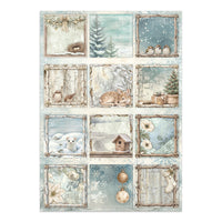 White Christmas - Printed Art Junk Journal: Stickers, Cut-Outs, Backgrounds For Art And Craft