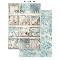 White Christmas - Printed Art Junk Journal: Stickers, Cut-Outs, Backgrounds For Art And Craft