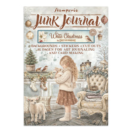 White Christmas - Printed Art Junk Journal: Stickers, Cut-Outs, Backgrounds For Art And Craft
