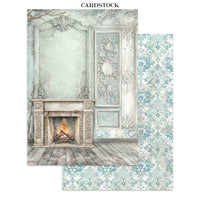 White Christmas - Printed Art Junk Journal: Stickers, Cut-Outs, Backgrounds For Art And Craft