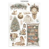 White Christmas - Printed Art Junk Journal: Stickers, Cut-Outs, Backgrounds For Art And Craft