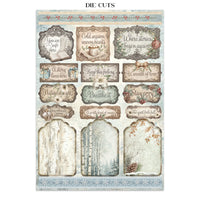 White Christmas - Printed Art Junk Journal: Stickers, Cut-Outs, Backgrounds For Art And Craft