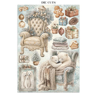 White Christmas - Printed Art Junk Journal: Stickers, Cut-Outs, Backgrounds For Art And Craft