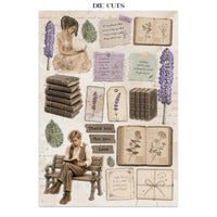 Flowers And Poems - Junk Journal: Stickers, Cut-Outs, Backgrounds