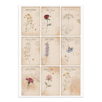 Flowers And Poems - Junk Journal: Stickers, Cut-Outs, Backgrounds
