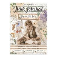 Flowers And Poems - Junk Journal: Stickers, Cut-Outs, Backgrounds