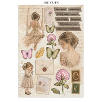 Flowers And Poems - Junk Journal: Stickers, Cut-Outs, Backgrounds