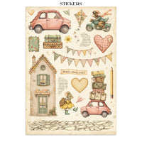 Cozy Family - Junk Journal Backgrounds + Stickers + Cut Outs