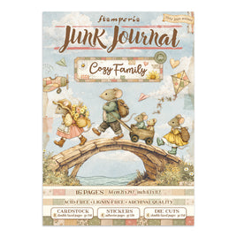 Cozy Family - Junk Journal Backgrounds + Stickers + Cut Outs
