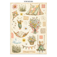 Cozy Family - Junk Journal Backgrounds + Stickers + Cut Outs