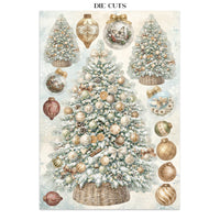 White Christmas - Printed Art Junk Journal Focus Points For Art And Craft A5