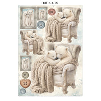 White Christmas - Printed Art Junk Journal Focus Points For Art And Craft A5