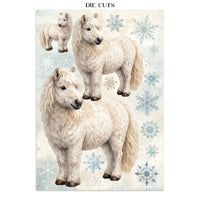 White Christmas - Printed Art Junk Journal Focus Points For Art And Craft A5