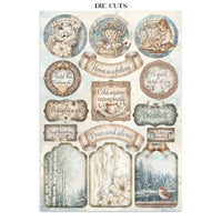 White Christmas - Printed Art Junk Journal Focus Points For Art And Craft A5