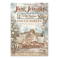White Christmas - Printed Art Junk Journal Focus Points For Art And Craft A5
