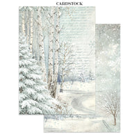 White Christmas - Printed Art Junk Journal Focus Points For Art And Craft A5