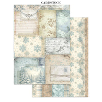 White Christmas - Printed Art Junk Journal Focus Points For Art And Craft A5