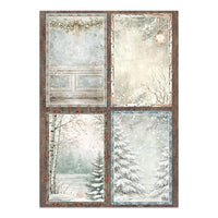 White Christmas - Printed Art Junk Journal Focus Points For Art And Craft A5