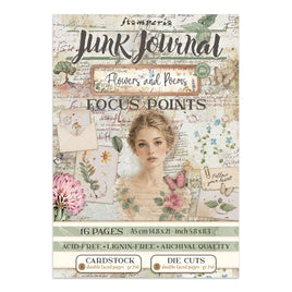 Flowers And Poems - Junk Journal Focus Points For Art And Craft A5