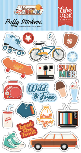Summer Break - Echo Park Puffy Stickers