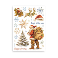 Silent Night - Printed Washi Pad For Art And Craft A5 8 Sheets