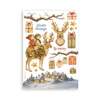Silent Night - Printed Washi Pad For Art And Craft A5 8 Sheets