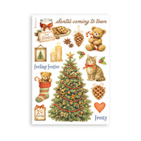 Silent Night - Printed Washi Pad For Art And Craft A5 8 Sheets