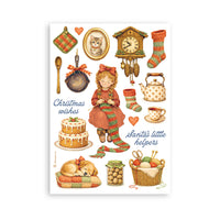 Silent Night - Printed Washi Pad For Art And Craft A5 8 Sheets