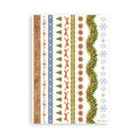 Silent Night - Printed Washi Pad For Art And Craft A5 8 Sheets