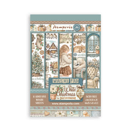 White Christmas - Printed Washi Pad For Art And Craft A5 8 Sheets