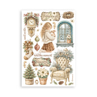 White Christmas - Printed Washi Pad For Art And Craft A5 8 Sheets