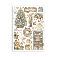 White Christmas - Printed Washi Pad For Art And Craft A5 8 Sheets