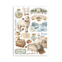 White Christmas - Printed Washi Pad For Art And Craft A5 8 Sheets