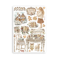 White Christmas - Printed Washi Pad For Art And Craft A5 8 Sheets