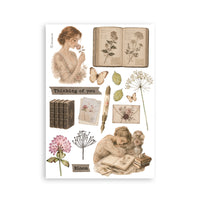 Flowers And Poems - Printed Washi Pad For Art And Craft A5 8 Sheets