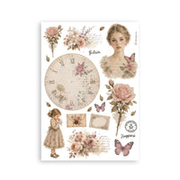 Flowers And Poems - Printed Washi Pad For Art And Craft A5 8 Sheets
