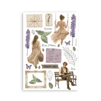 Flowers And Poems - Printed Washi Pad For Art And Craft A5 8 Sheets